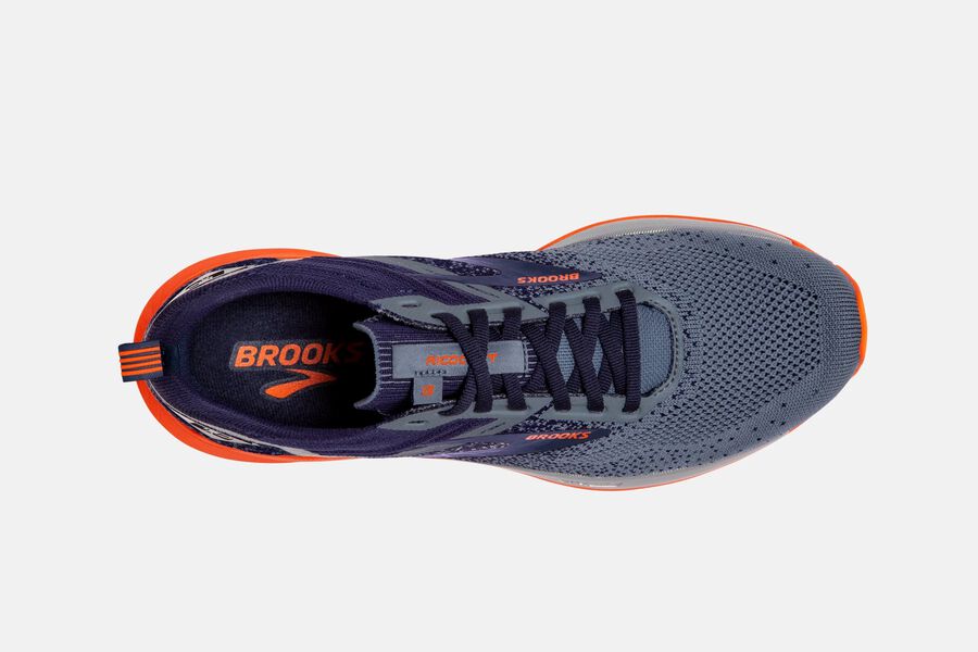 Brooks Ricochet 3 Road Running Shoes Mens Grey/Orange 632974-YQC